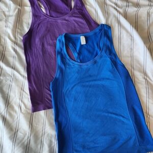 Vibrant Purple and Blue Women's Tank Tops